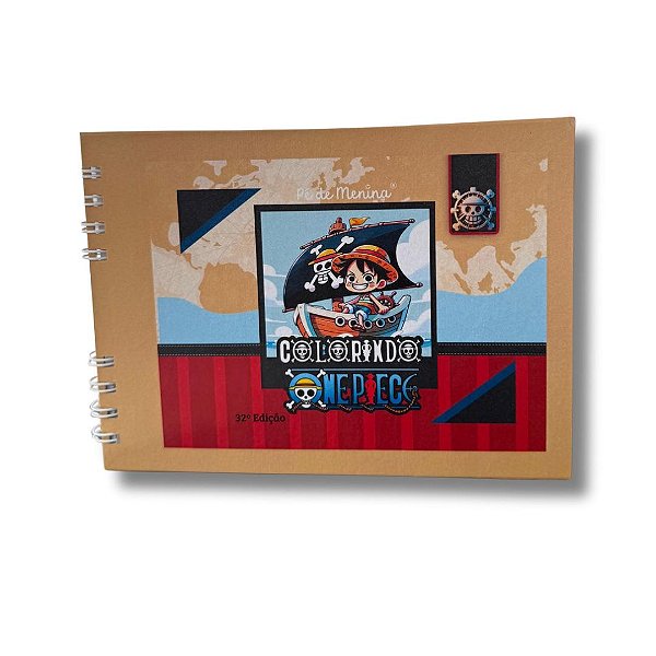 Livro De Colorir Bobbie Goods -One Pice-Capa Dura até 50 Páginas 120g