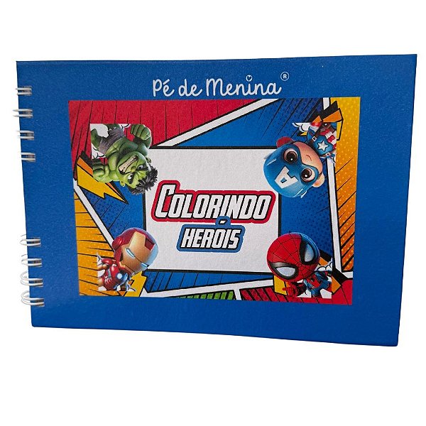 Livro De Colorir Bobbie Goods -Colorindo Herois-Capa Dura até 50 Páginas 120g