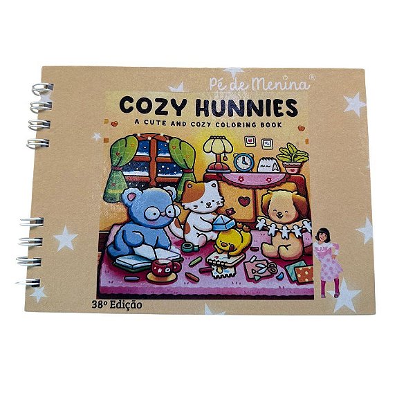Livro De Colorir Bobbie Goods -Cozy Hunnies-Capa Dura até 50 Páginas 120g
