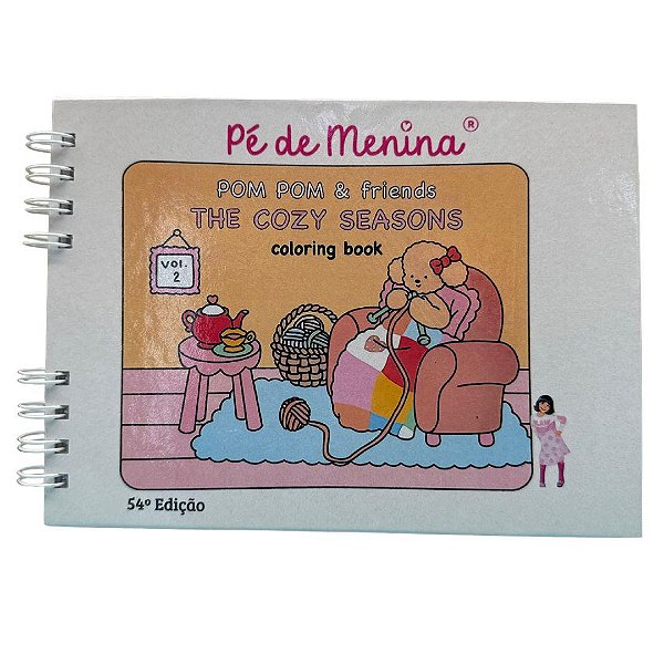 Livro De Colorir Bobbie Goods -The Cozy Seasons-Capa Dura até 50 Páginas 120g