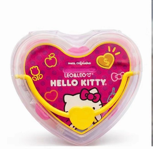 Massinha de Modelar Hello Kitty que Vira Cofrinho Infantil com Acessórios