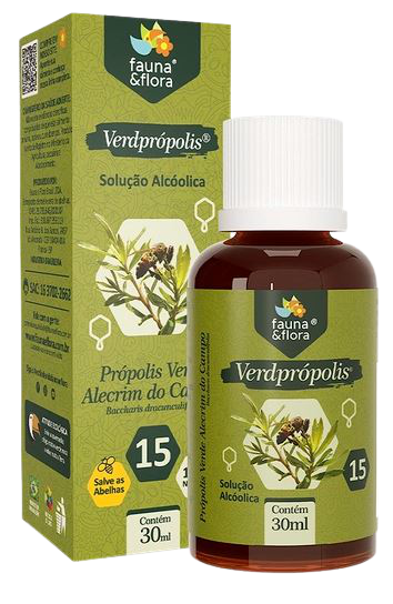 Própolis Verde Alcoólico: VerdPrópolis 15% 30ml - Fauna e Flora