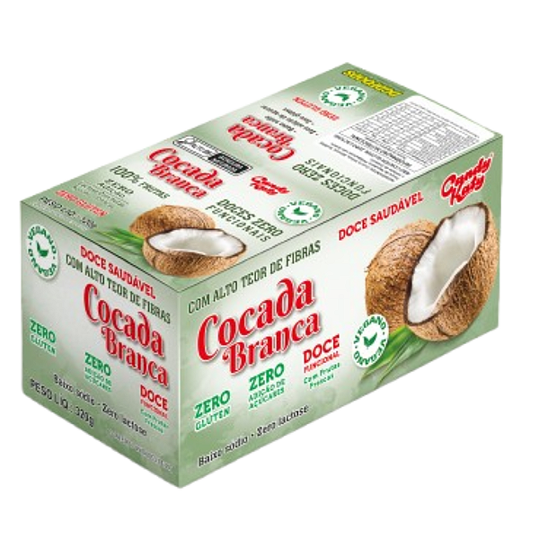 Cocada Branca Zero Açúcar 16 unidades - Candy Katy