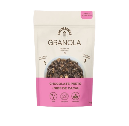 Granola Chocolate Preto com Nibs de Cacau 280g - Chococrunchy