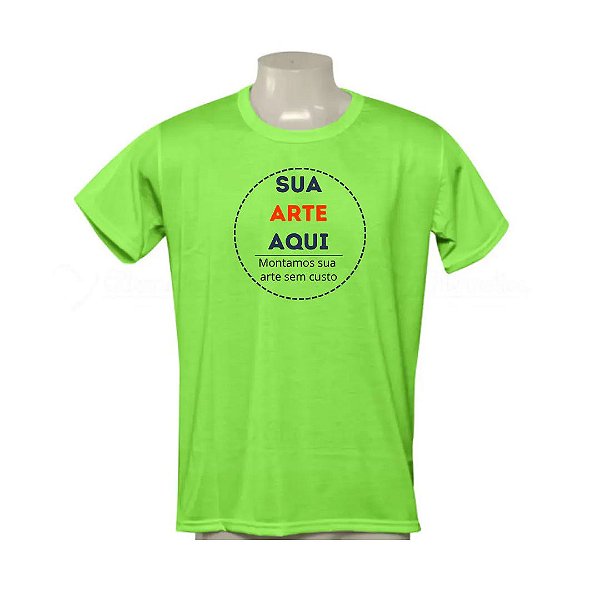 Camiseta em Malha 100% Poliéster Personalizada - Cor Verde