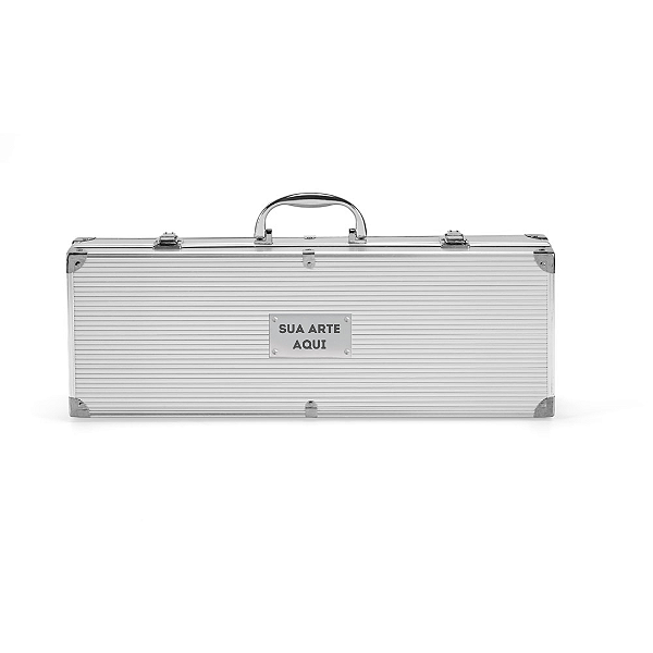 Kit Churrasco Com Estojo de Alumínio 4 Pçs - Personalizado