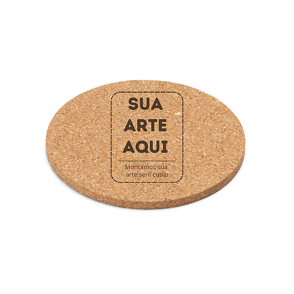 Porta Copos em Cortiça Personalizado - Kit com 6 unidades