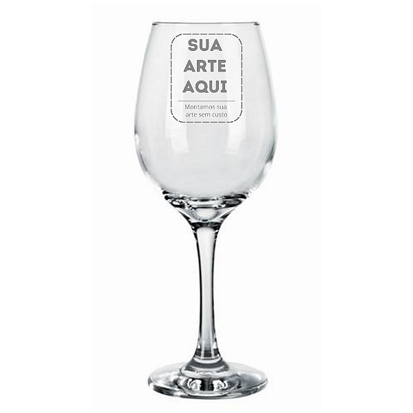Taça de Vinho Barone em Vidro de 490ml- Personalizada