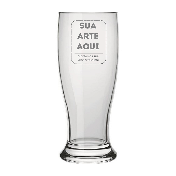 Copo de Cerveja Munich em Vidro de 200ml- Personalizado