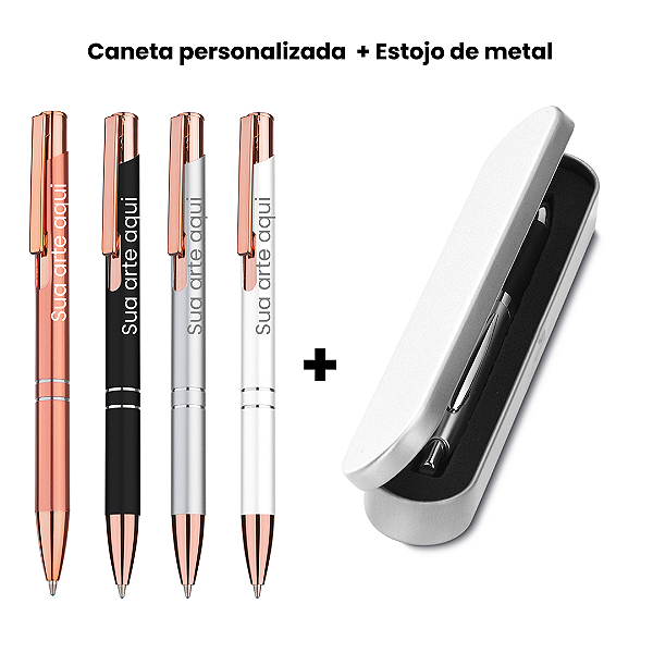 Caneta Metálica - com Estojo de Metal Personalizada