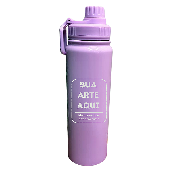 Garrafa Térmica em Inox de 800ml Cores Variadas - Personalizada