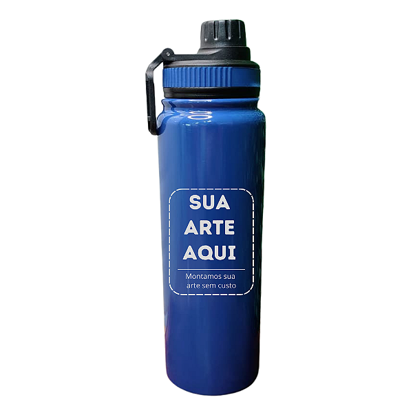 Garrafa Térmica em Inox de 800ml Cores Variadas - Personalizada