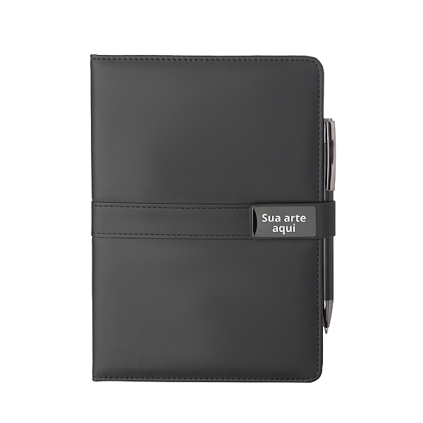 Kit Escritório Caderno + Caneta em Metal Personalizado