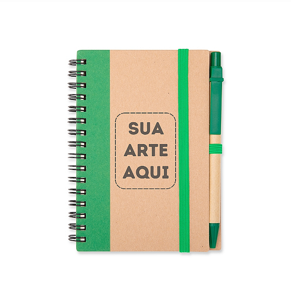Kit 20 Caderno Ecológico com Caneta - Personalizado