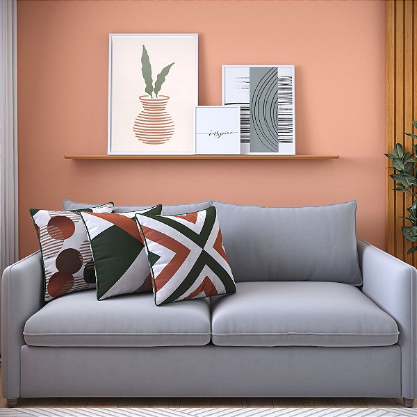 Kit 3 Capas Almofadas Veludo Estampadas C/ Debrum - 001