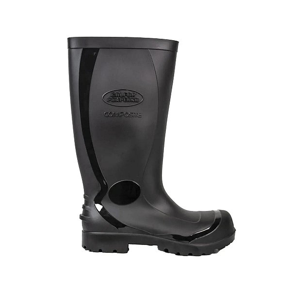 Bota Galocha Calfor Pampeana Preta com Biqueira de Composite Cano Longo CA 42.457