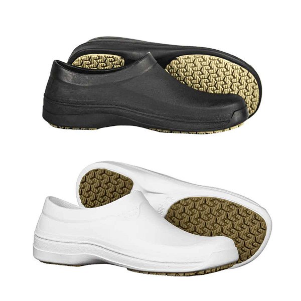 Sapato Calçado Ocupacional Impermeável Calfor Grip Antiderrapante Preto ou Branco CA 45.991
