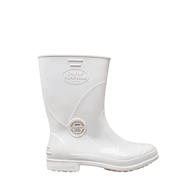 Bota Galocha Calfor Pampeana Maxigrip Branca Cano Médio Frigoríferos Cozinhas Salas de Corte CA 40.921