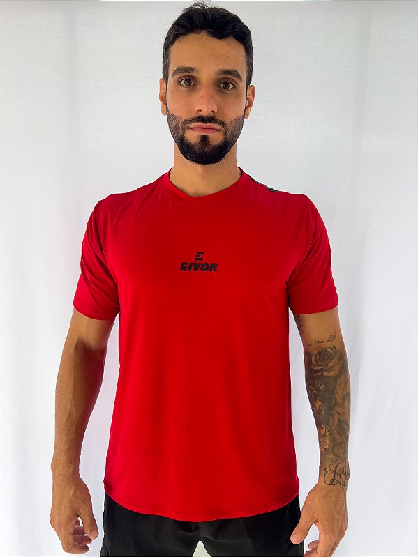 Camiseta Performance EIVOR – Vermelho Sombra | Proteção UV50