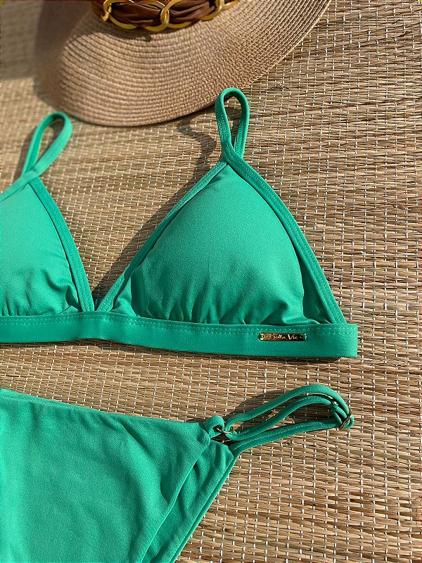 Top Ivy Verde - Cortininha Fixa com Bojo Removível