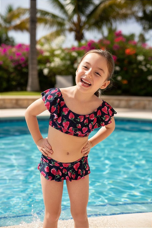 Conjunto Biquini Infantil- Luna Morango