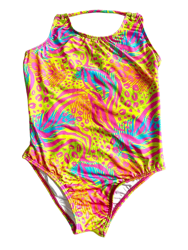 Maiô Teen - Animal Print Color com Costas Abertas