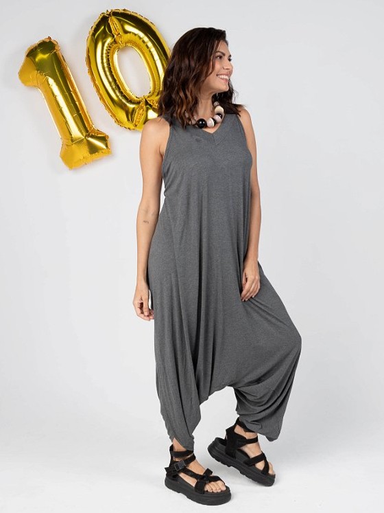 Macacão Malha Transpassado Mescla