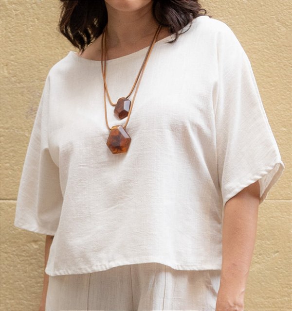Blusa Morcego Linhão Cru