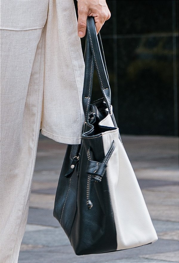 Bolsa Saco Abertura Regulável Preto/Off