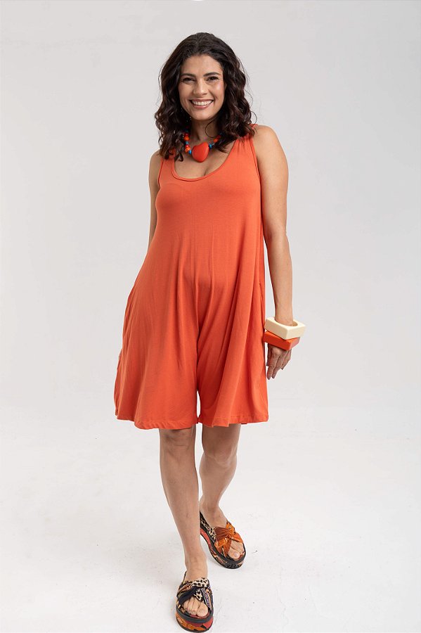 Macaquinho Malha Saruel Alças Telha