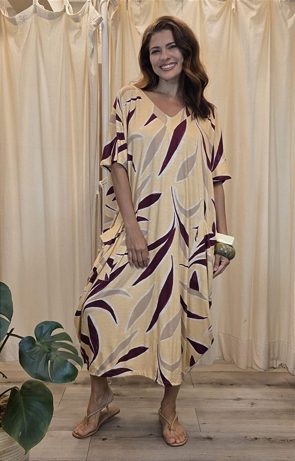 Vestido Malha Gola V Dracena Sônia