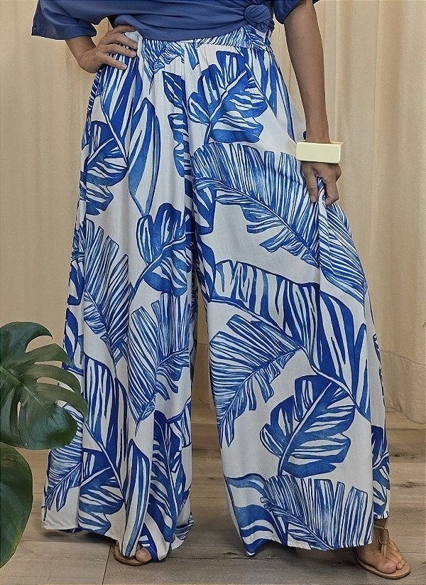 Calça Pantalona Viscose Tropical