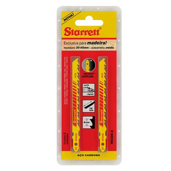 Lamina Serra Tico Tico Para Madeira 2 Peças HCU36-2 Starrett