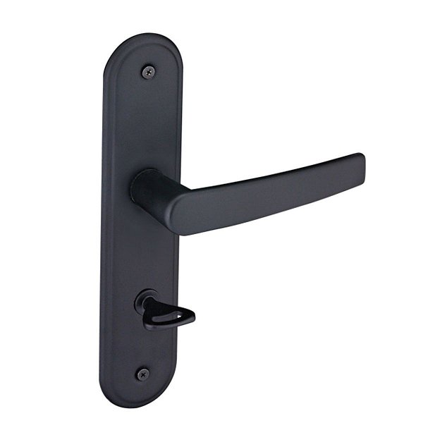 Fechadura porta de banheiro com espelho Pado 401-40mm Preta