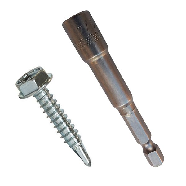 Parafuso sextavado brocante 4.2 x 16mm 100 Pç e soquete magnetico