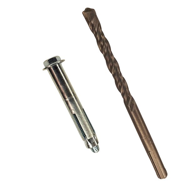 Chumbador parabolt 5/16x9cm 10 pçs e broca SDS Plus 12mm
