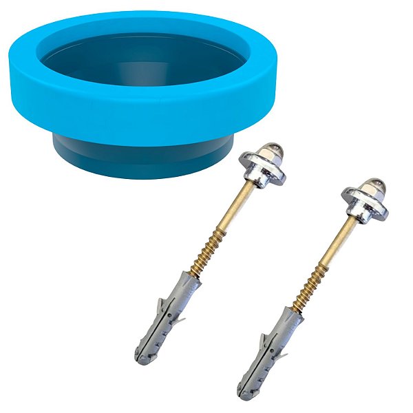 Anel de vedação vaso sanitário com guia 2 parafusos de latão
