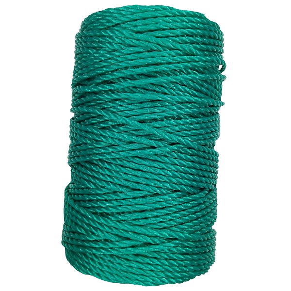 Corda polietileno torcido verde 3mm rede agricultura amarração multiuso