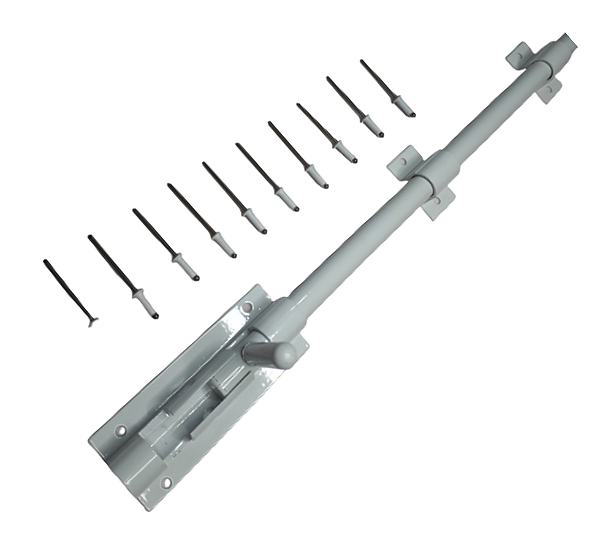 Ferrolho de alumínio para portas e portões esquadrias cor branca com 40cm