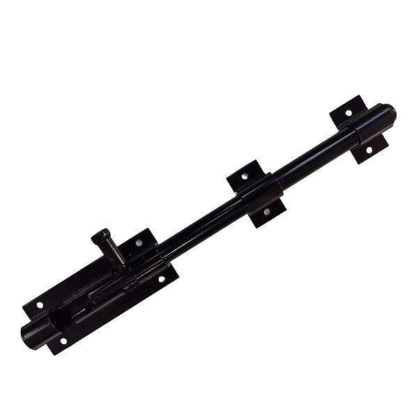 Ferrolho de alumínio para portas e portões cor preto com 20cm