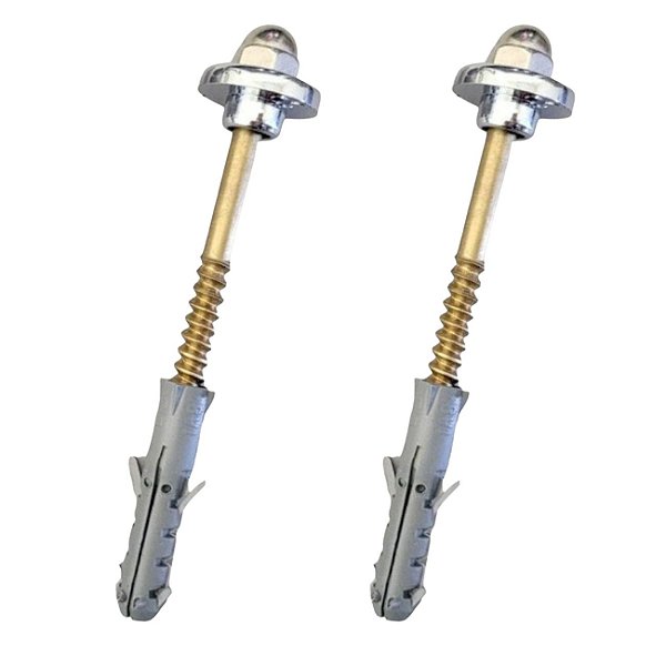 Parafuso de latão para pias e lavatórios com bucha 8mm não enferruja