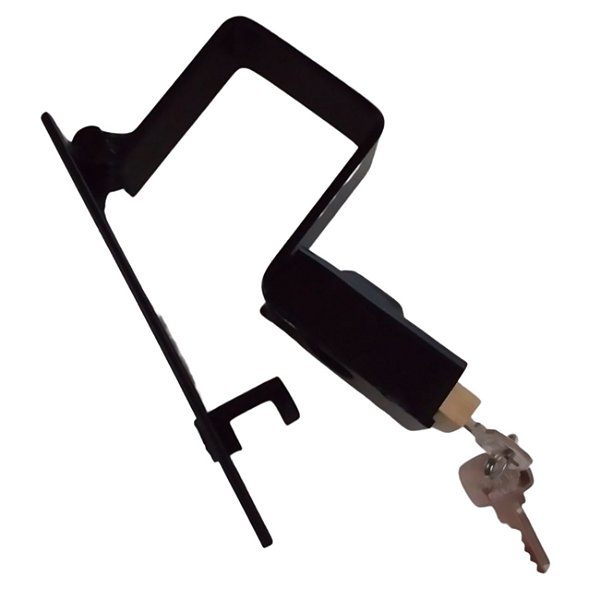 Trava para portão de garagem de 5x6cm reforçada com cadeado 30mm