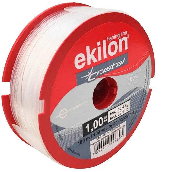 Linha de pesca artesanato fio nylon 1mm carretel 100m Ekilon
