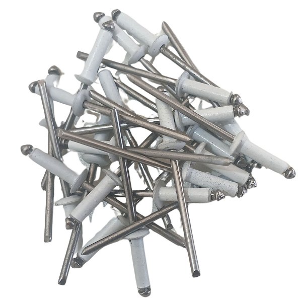 Rebite de alumínio branco pop de repuxo 3.2mm x 12mm 200 unidades