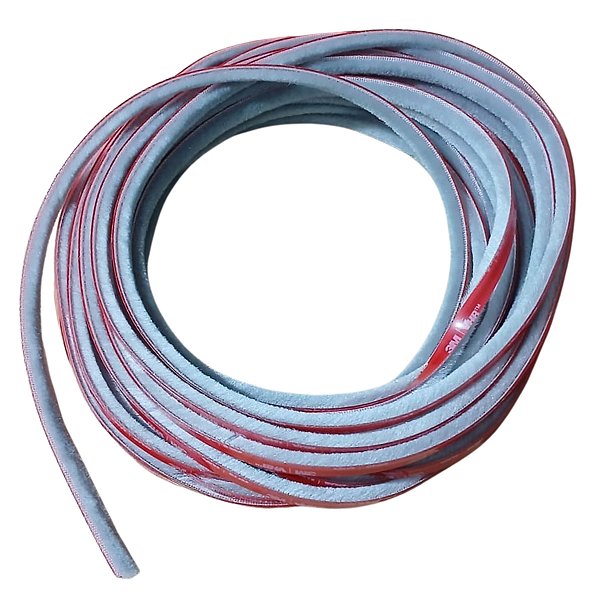 Escova adesiva vedação de fresta porta janela vidro 5x5mm cor cinza