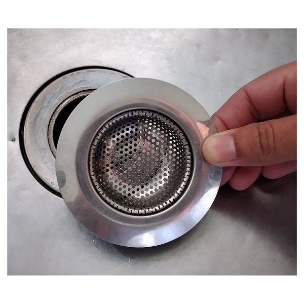 Ralo de pia de cozinha de aço inox 11cm reforçado limpo higiênico