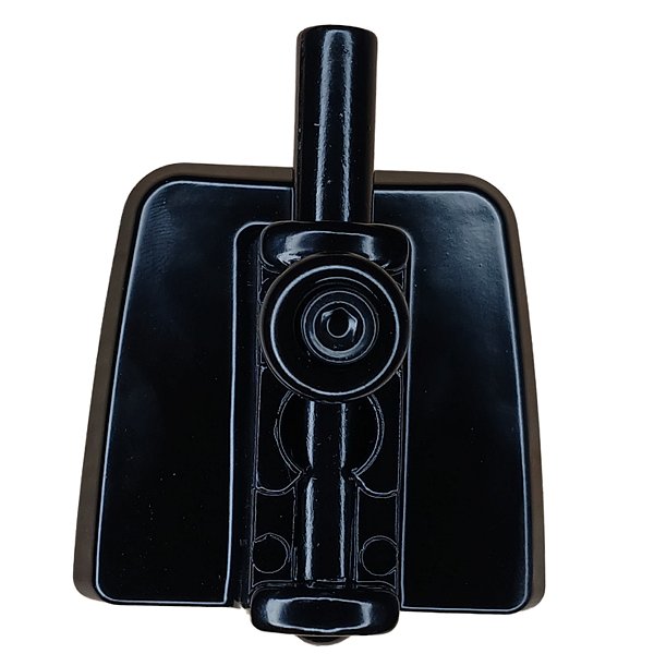 Trinco janela vidro temperado 1335 sem miolo polimero preto