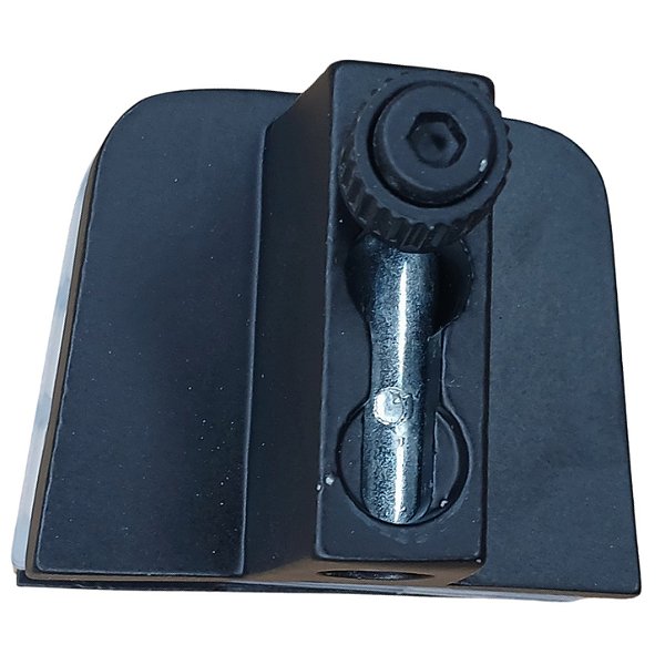 Trinco fecho janela vidro temperado 1335 sem miolo metal preto