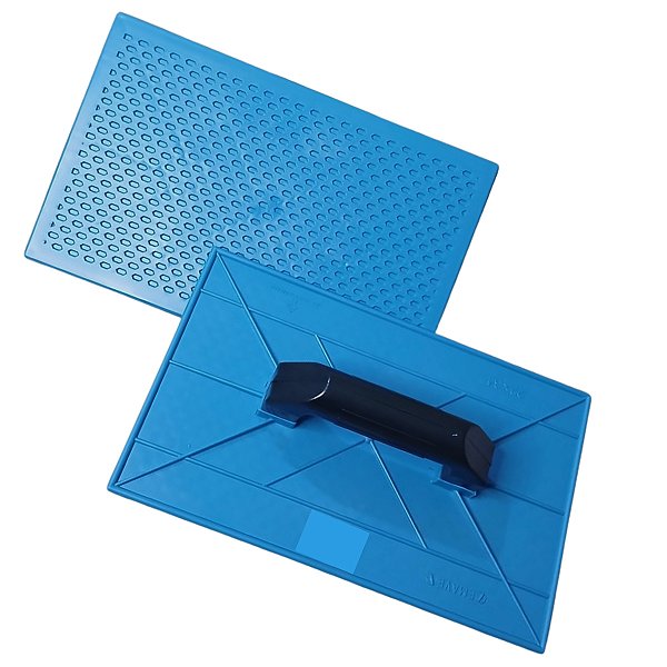 Desempenadeira corrugada para argamassa reboco de parede 22x34cm