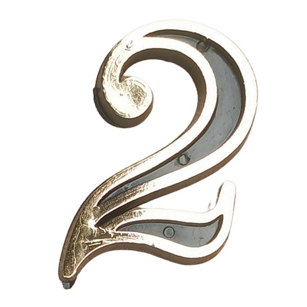 Numero para porta de apartamento colonial dourado 2